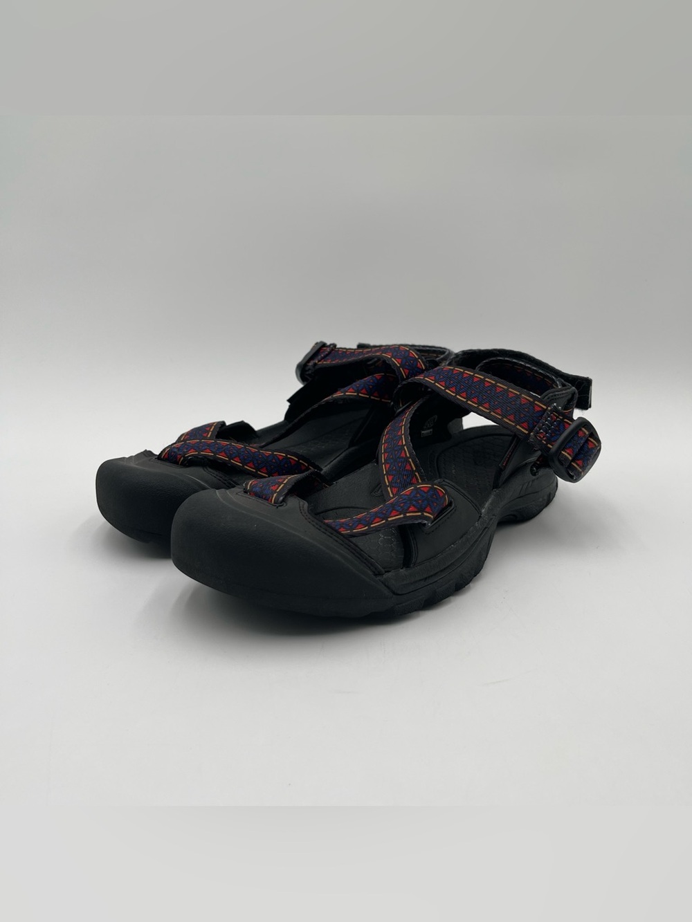 Keen Zerraport II Black Strappy Hiking Outdoor Sandals Shoes Size 10.5 Men